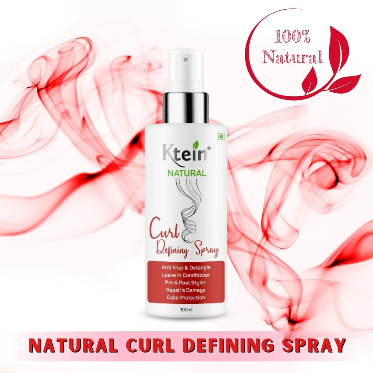 Ktein Natural Curl Defining Spray 100ml - Ktein Cosmetics By Ktein Biotech Private Limited