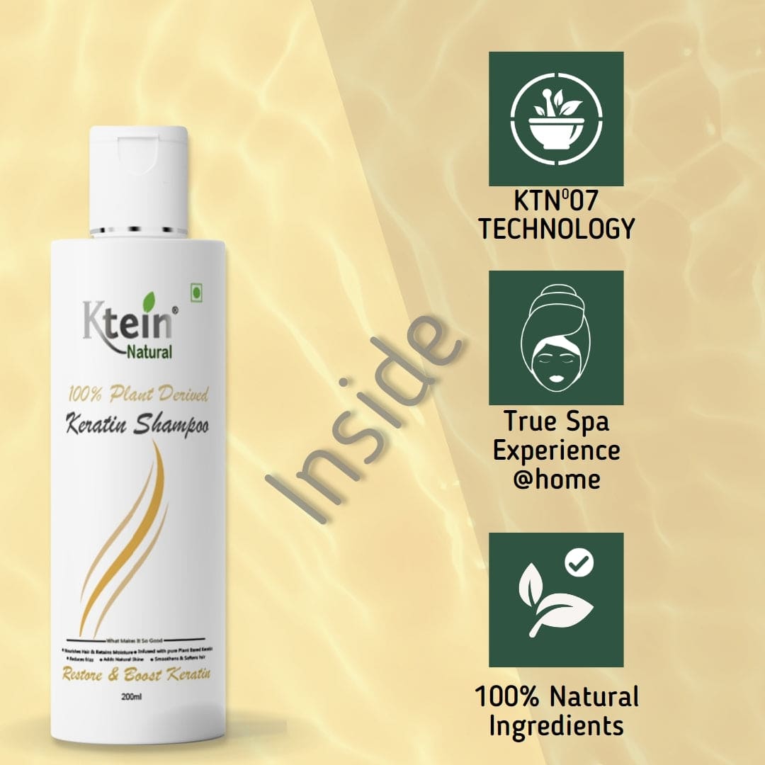 100% Plant Derived Keratin Shampoo & Conditioner Combo - 100ml - Ktein Cosmetics By Ktein Biotech Private Limited