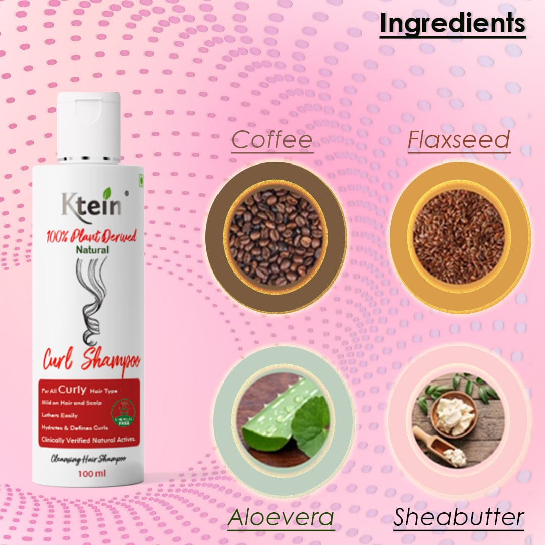 Ktein Natural 100% Plant Derived Curl Shampoo-100ml - Ktein Cosmetics By Ktein Biotech Private Limited