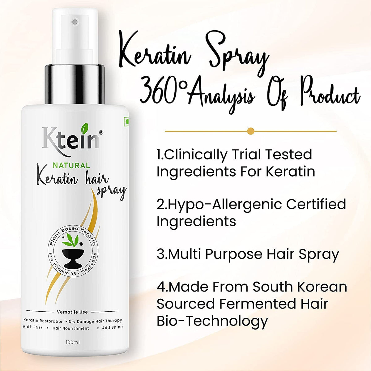 Ktein Extra Keratin Hair Combo (100ml) - Ktein Cosmetics - Essence Of Natural Hair Care Products