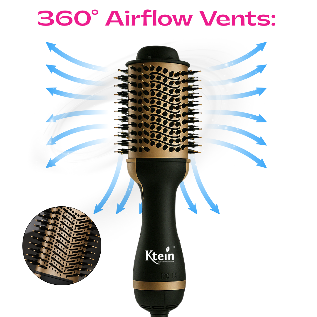 Ktein 4 in 1 Professional Hair Brush – Keratin 3D Hot Air Brush | 2000W Ceramic Smooth - Ktein Cosmetics By Ktein Biotech Private Limited