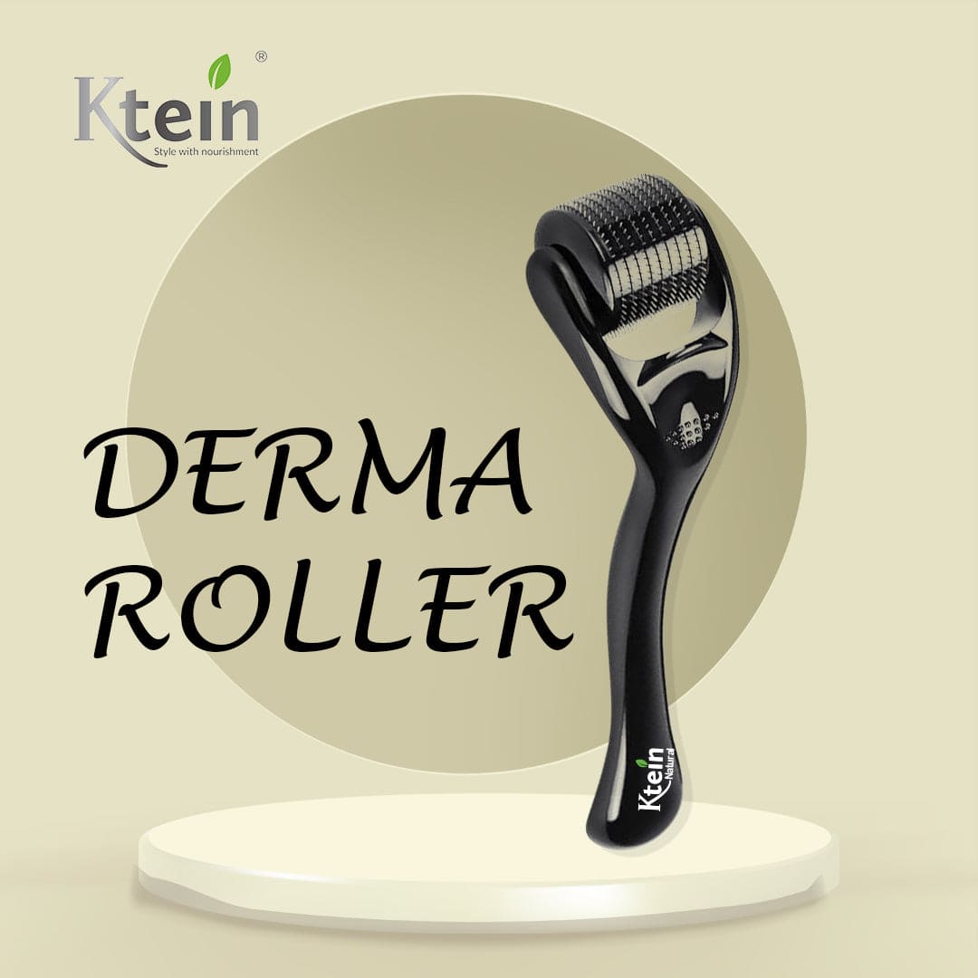 Ktein Derma Roller 0.5mm with 540 Titanium Needles for Hair Growth and Skin Renewal | Repairs Damaged Hair, Activates Follicles | For Hair Fall,Hair care, and Skincare | User-Friendly Design - Ktein Cosmetics By Ktein Biotech Private Limited