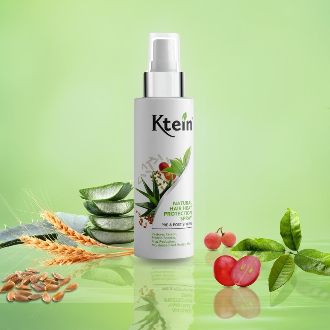 Ktein Natural Hair Heat Protection Spray 100ml - Ktein Cosmetics By Ktein Biotech Private Limited