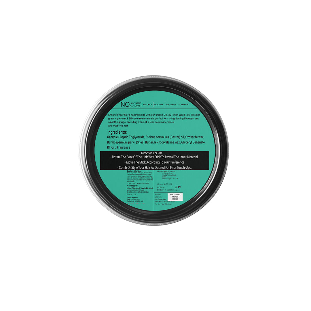 Ktein Hair Styling Wax Gel 50g 100% Plant Based Strong Hold Glossy Finish Reshapable for Men & Women