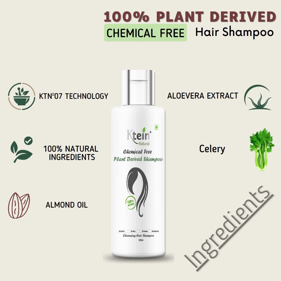 Chemical Free Plant Derived Shampoo - 200ml - Ktein Cosmetics By Ktein Biotech Private Limited