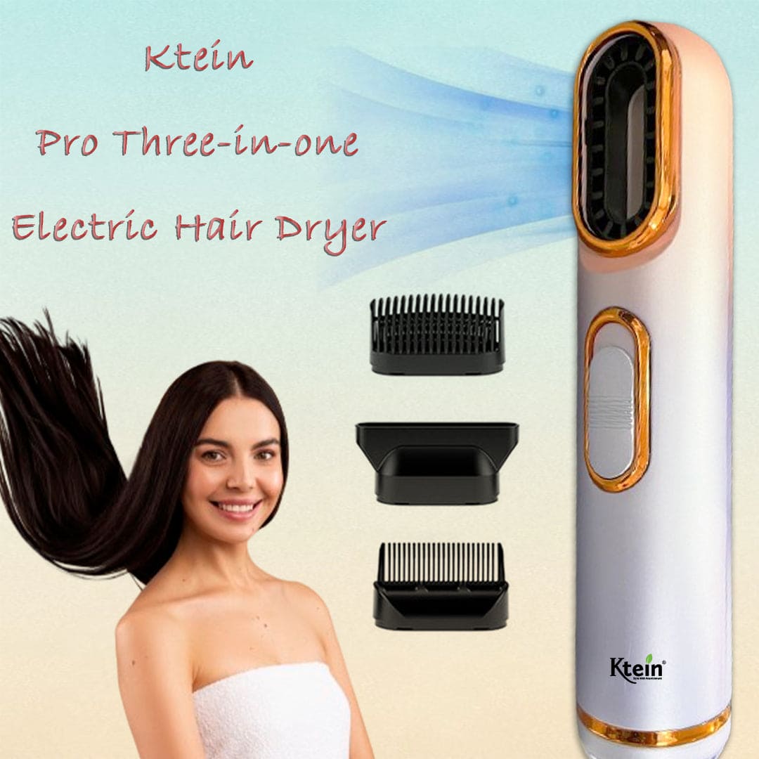 Ktein Pro Three-in-one Electric Hair Dryer | High-Power Hair Dryer with Straightening Comb | Mini Portable Travel Dryer for Home.