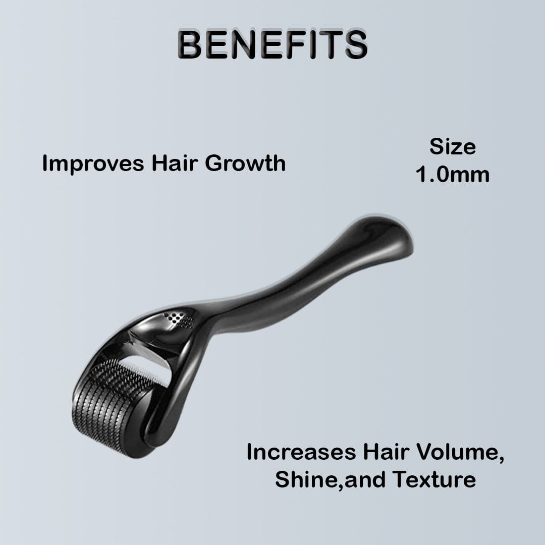 Ktein Derma Roller 1 mm with 540 Titanium Needles for Hair Growth and Skin Renewal | Repairs Damaged Hair, Activates Follicles | For Hair Fall,Hair care, and Skincare | User-Friendly Design - Ktein Cosmetics By Ktein Biotech Private Limited