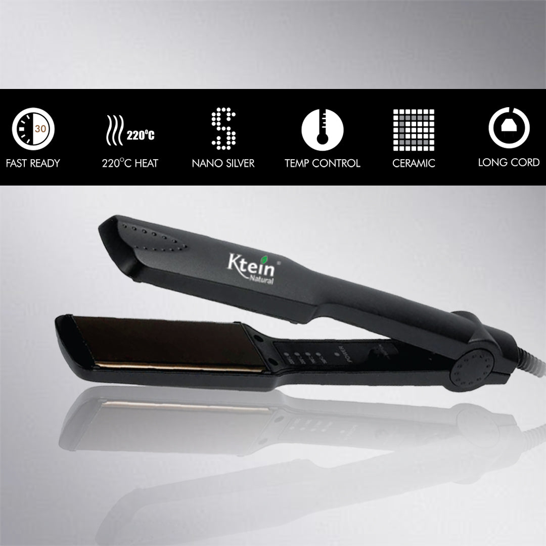 Ktein 40W Instant Heat Flat Iron – Ionic & Ozone Technology with Thermo Balance, Temperature Control, and High-Resistance Plates