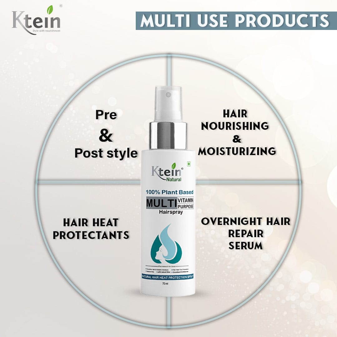 Ktein 100% natural plant based Multi Vitamin purpose hair spray (70ml) - Ktein Cosmetics By Ktein Biotech Private Limited