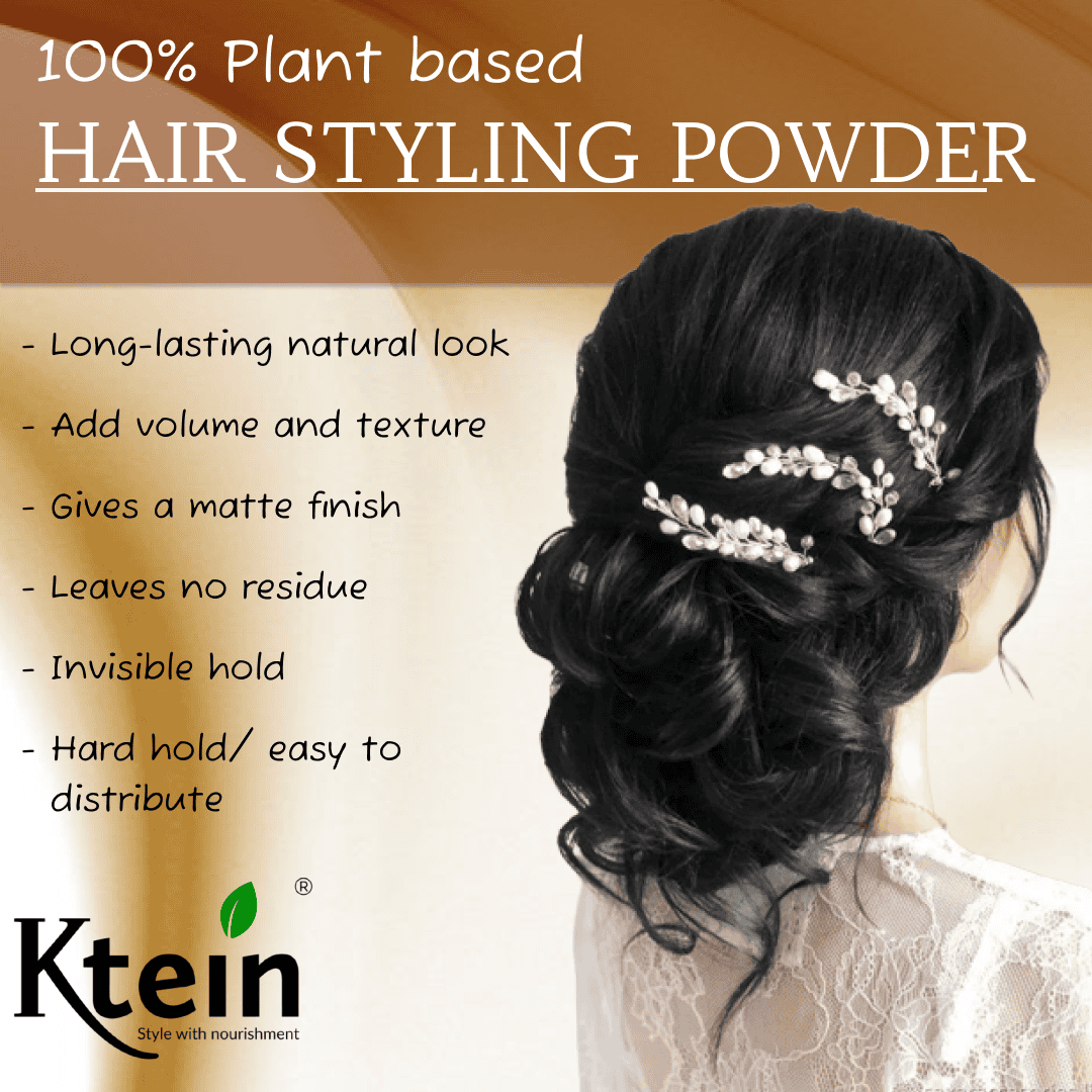 Ktein 100% Plant Based Natural Curly Hair Styling Powder for Mosturizing, and Hair Growth (15g) - Ktein Cosmetics By Ktein Biotech Private Limited