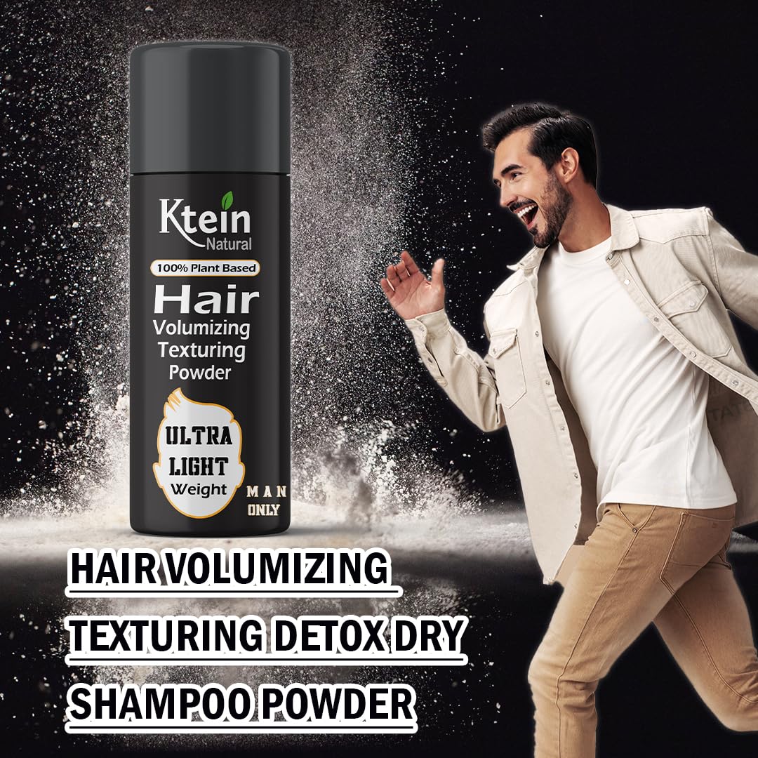 Ktein 100% Plant-Based Hair Volumizing & Texturing Powder | Ultra-Light Weight, Matte Finish, | For Men - 25 gm