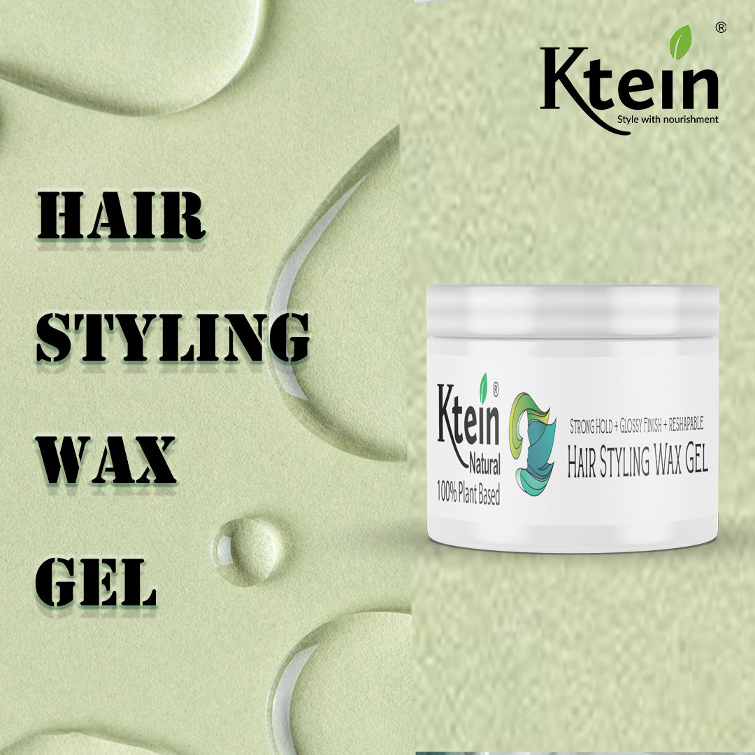 Ktein Hair Styling Wax Gel 50g 100% Plant Based Strong Hold Glossy Finish Reshapable for Men & Women