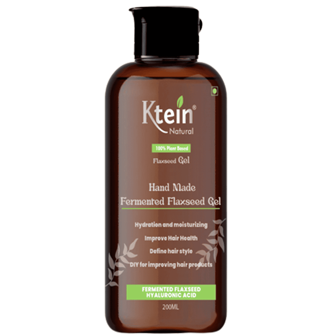 100% Plant Based Natural Hand Made Fermented Flax Seed Gel for Hair Mosturization & Nourishment (200ml) - Ktein Cosmetics By Ktein Biotech Private Limited