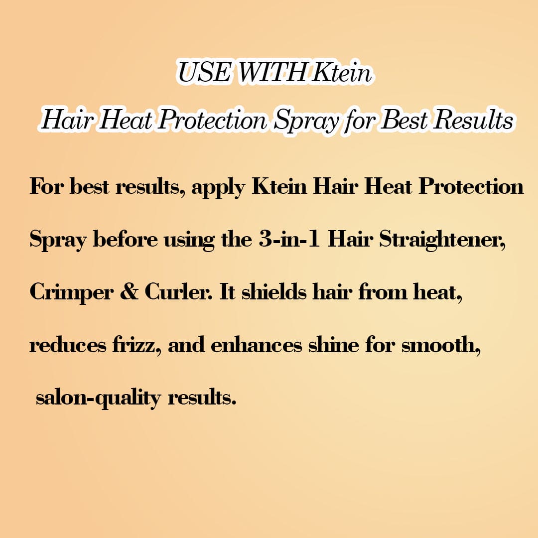 : Ktein 3-in-1 Professional Hair Straightener, Crimper & Curler - Wet & Dry Styling, Rapid Heating, Salon-Quality Results