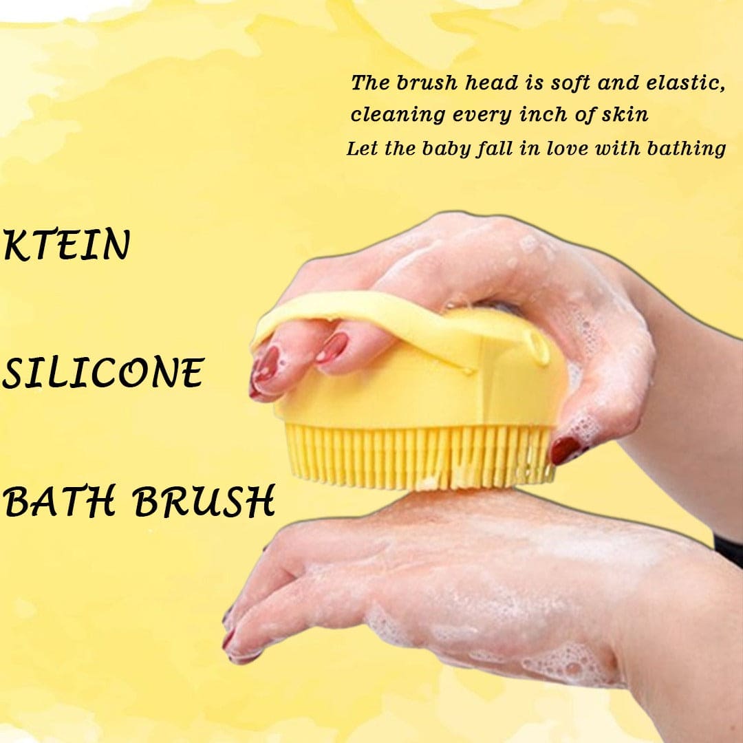 Ktein Silicone Bath Brush | Body Scrubber with Soap Dispenser | Exfoliating & Massage Silicone Brush | Mud & Dirt Remover for Bathing - Ktein Cosmetics By Ktein Biotech Private Limited