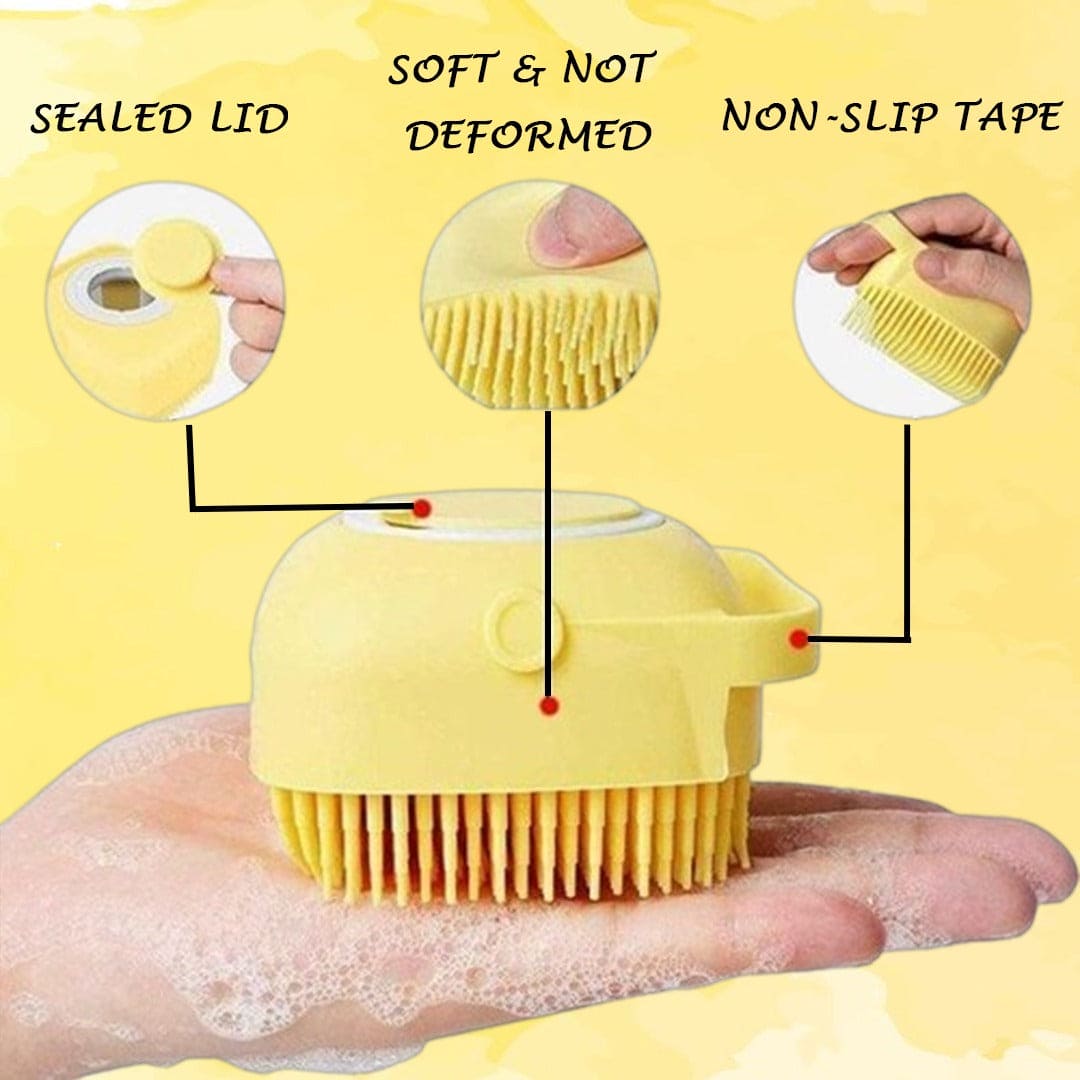 Ktein Silicone Bath Brush | Body Scrubber with Soap Dispenser | Exfoliating & Massage Silicone Brush | Mud & Dirt Remover for Bathing - Ktein Cosmetics By Ktein Biotech Private Limited