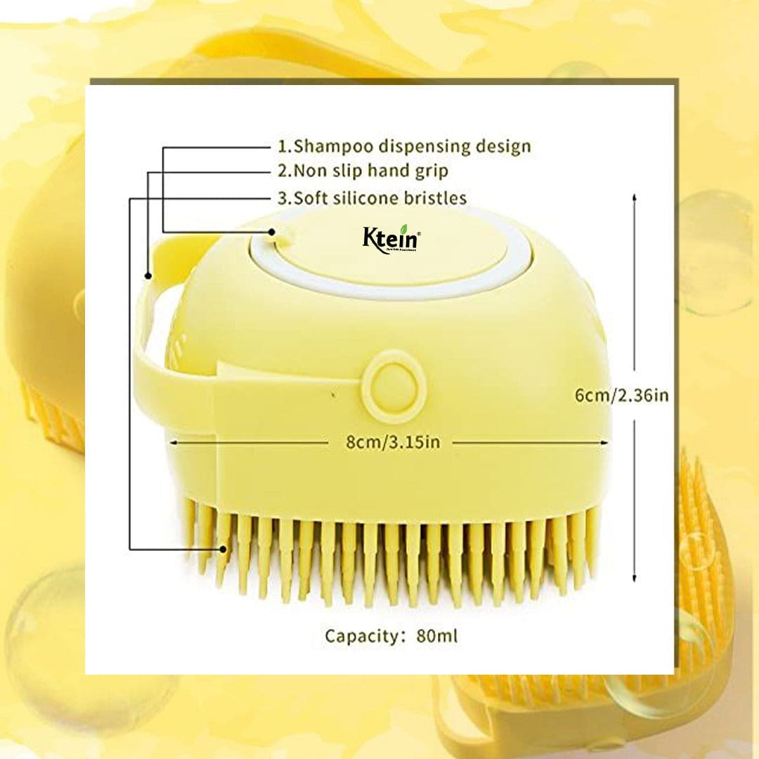 Ktein Silicone Bath Brush | Body Scrubber with Soap Dispenser | Exfoliating & Massage Silicone Brush | Mud & Dirt Remover for Bathing - Ktein Cosmetics By Ktein Biotech Private Limited