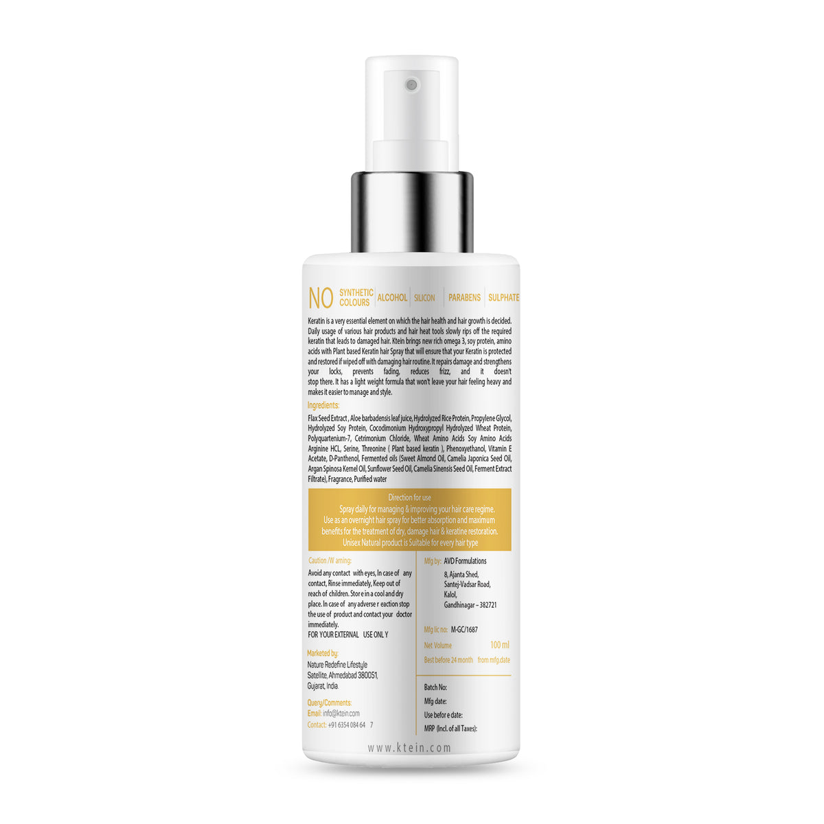 Ktein Natural 100% Plant Derived Keratin Combo