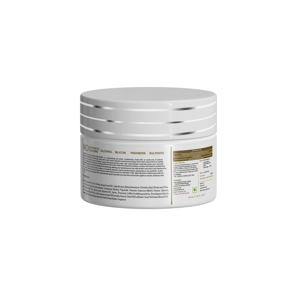 Chemical Free Plant Derived Conditioning Hair Mask - 100g - Ktein Cosmetics By Ktein Biotech Private Limited