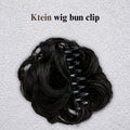 Ktein Wig Bun Clip with 8 Tooth Claw Natural Look Hair Bun Extension - Black