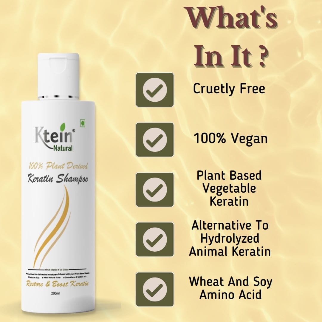 100% Plant Derived Keratin Shampoo - 100ml - Ktein Cosmetics By Ktein Biotech Private Limited
