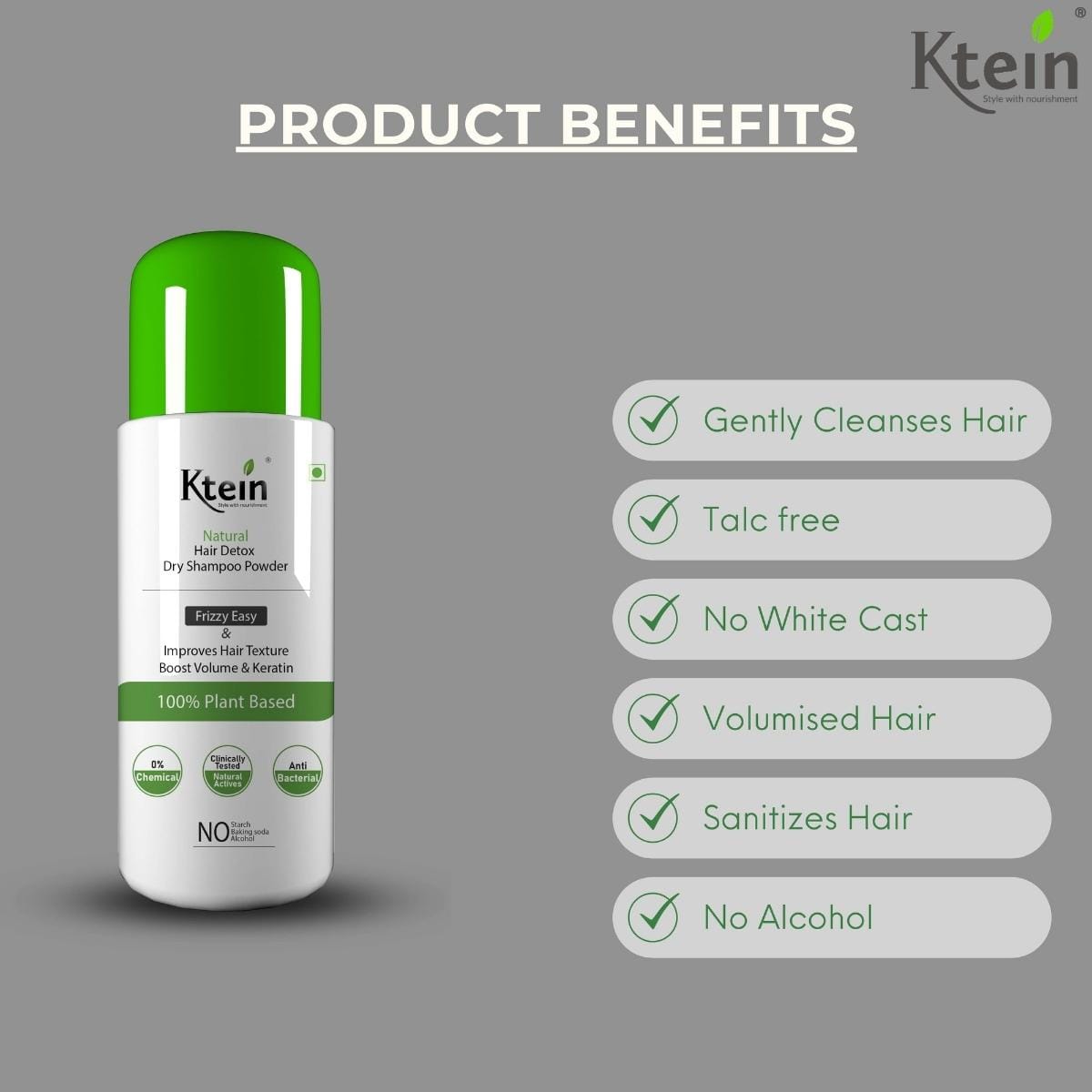 Ktein Natural Detox Dry Shampoo Powder - Ktein Cosmetics By Ktein Biotech Private Limited