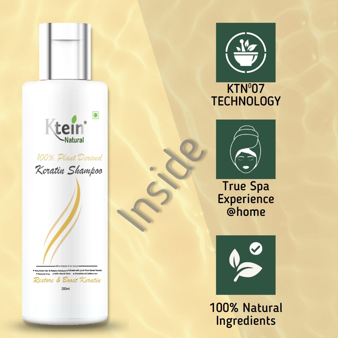 100% Plant Derived Keratin Shampoo - 200ml - Ktein Cosmetics By Ktein Biotech Private Limited
