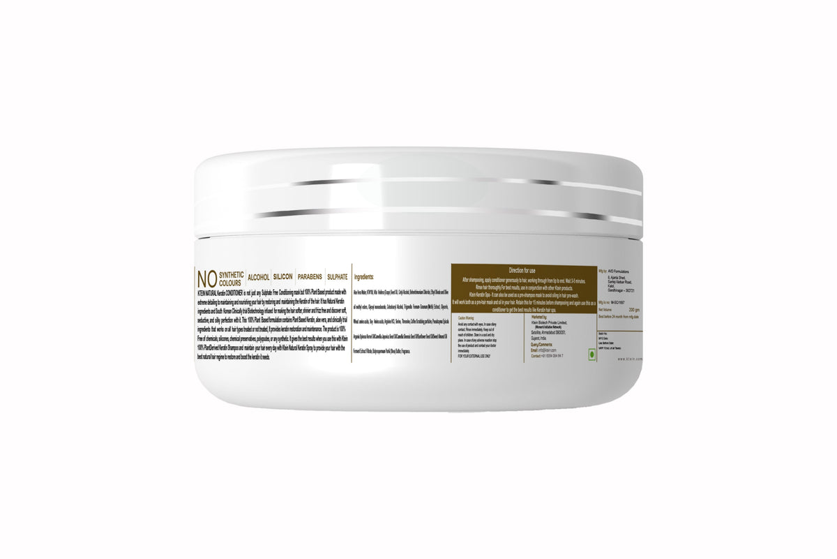 Chemical Free Plant Derived Conditioning Hair Mask - 200g - Ktein Cosmetics By Ktein Biotech Private Limited