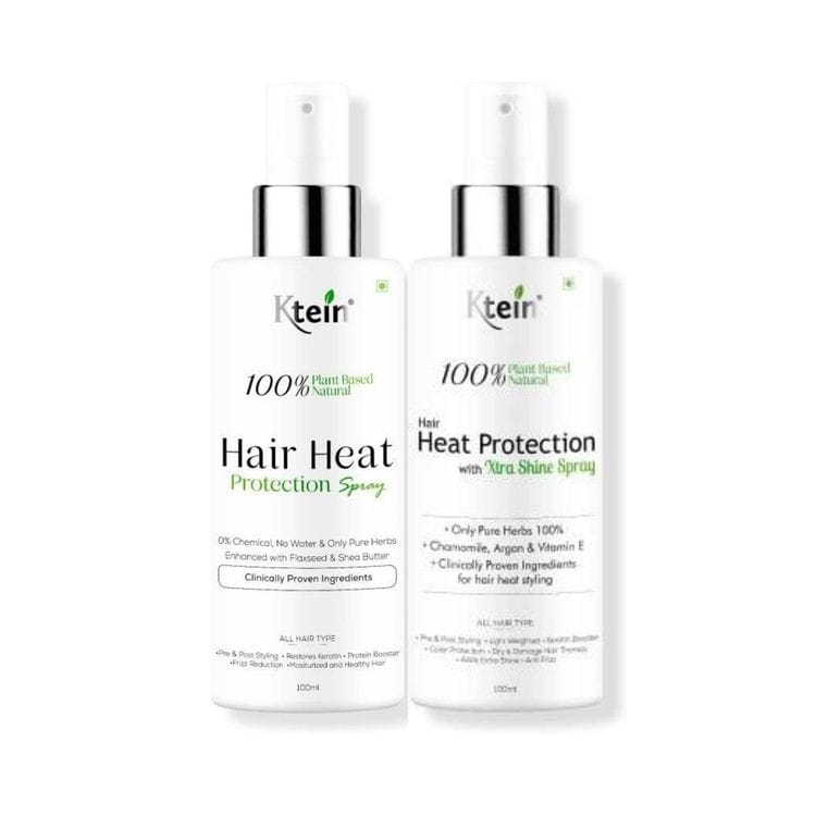 Combo ktein 100% Plant Based Natural Hair Heat ProtectionSpray + Ktein 100% Plant Based Natural Hair Heat Protection With xtra Shine Spray - Ktein Cosmetics By Nature Redefine Lifestyle