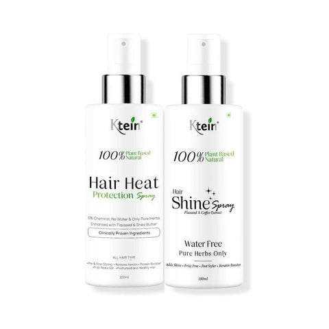 Combo ktein 100% Plant Based Natural Hair Heat ProtectionSpray + Ktein 100% Plant Based Natural Hair Shine Spray - Ktein Cosmetics By Nature Redefine Lifestyle